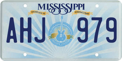 MS license plate AHJ979