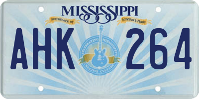 MS license plate AHK264