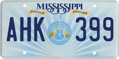 MS license plate AHK399