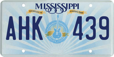 MS license plate AHK439