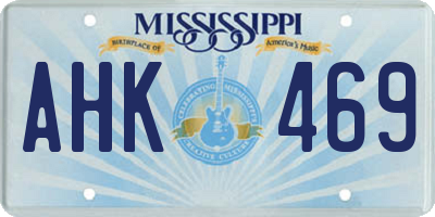 MS license plate AHK469