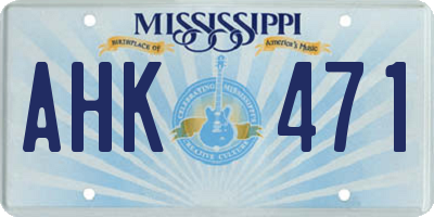 MS license plate AHK471