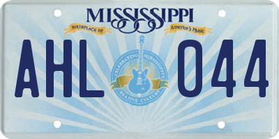 MS license plate AHL044