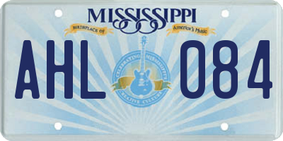 MS license plate AHL084