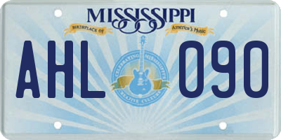 MS license plate AHL090