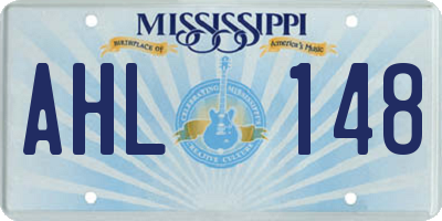 MS license plate AHL148