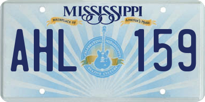 MS license plate AHL159