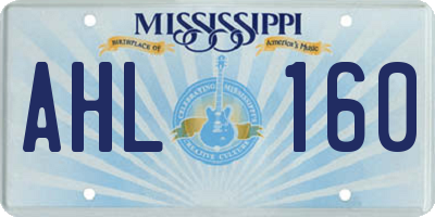 MS license plate AHL160