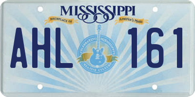 MS license plate AHL161