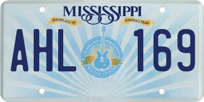 MS license plate AHL169