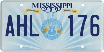MS license plate AHL176