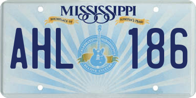 MS license plate AHL186
