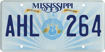 MS license plate AHL264