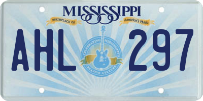 MS license plate AHL297