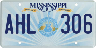 MS license plate AHL306