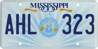 MS license plate AHL323