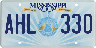 MS license plate AHL330