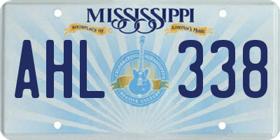 MS license plate AHL338