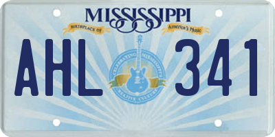 MS license plate AHL341