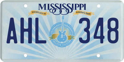 MS license plate AHL348