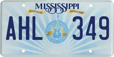 MS license plate AHL349