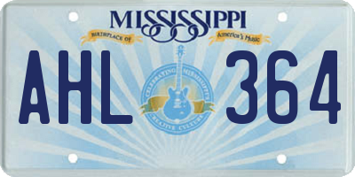 MS license plate AHL364