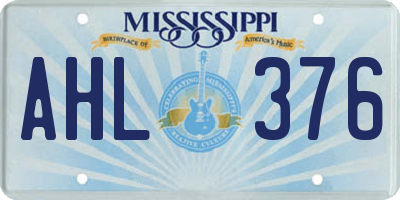 MS license plate AHL376