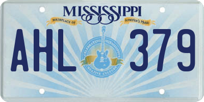 MS license plate AHL379