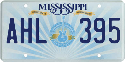 MS license plate AHL395