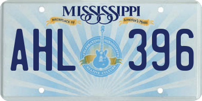 MS license plate AHL396