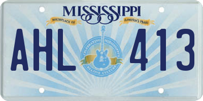 MS license plate AHL413