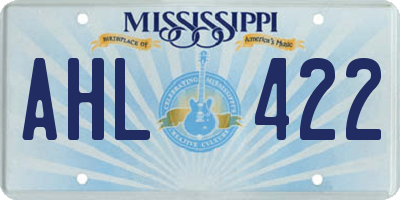 MS license plate AHL422