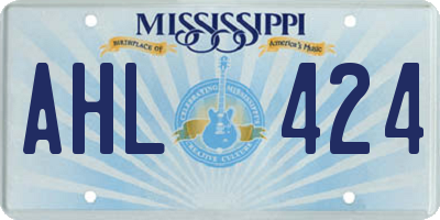 MS license plate AHL424