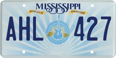 MS license plate AHL427