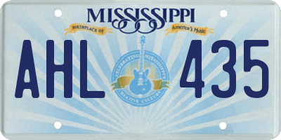 MS license plate AHL435