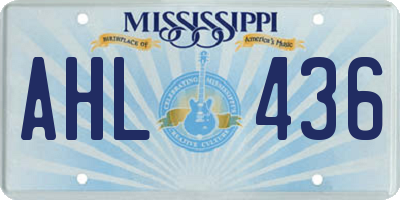 MS license plate AHL436