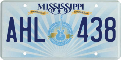 MS license plate AHL438