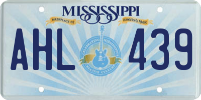 MS license plate AHL439