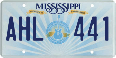 MS license plate AHL441