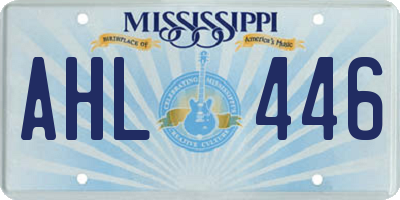 MS license plate AHL446