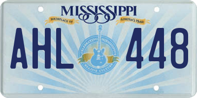 MS license plate AHL448