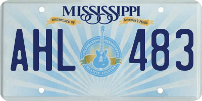 MS license plate AHL483