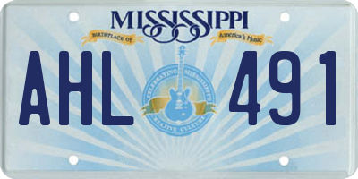 MS license plate AHL491