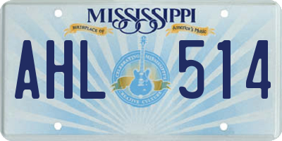 MS license plate AHL514