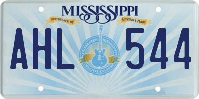 MS license plate AHL544