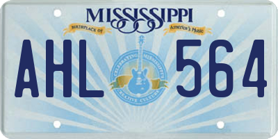 MS license plate AHL564