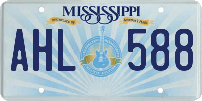 MS license plate AHL588