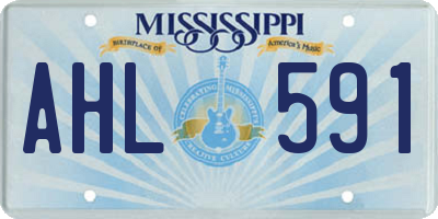 MS license plate AHL591