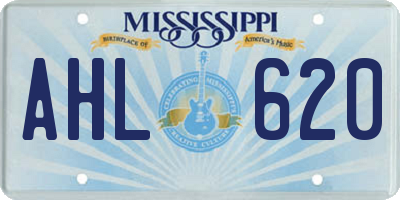 MS license plate AHL620