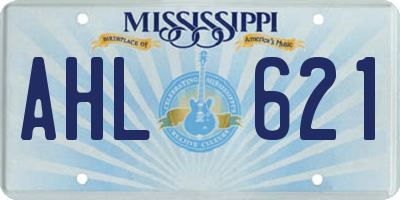 MS license plate AHL621